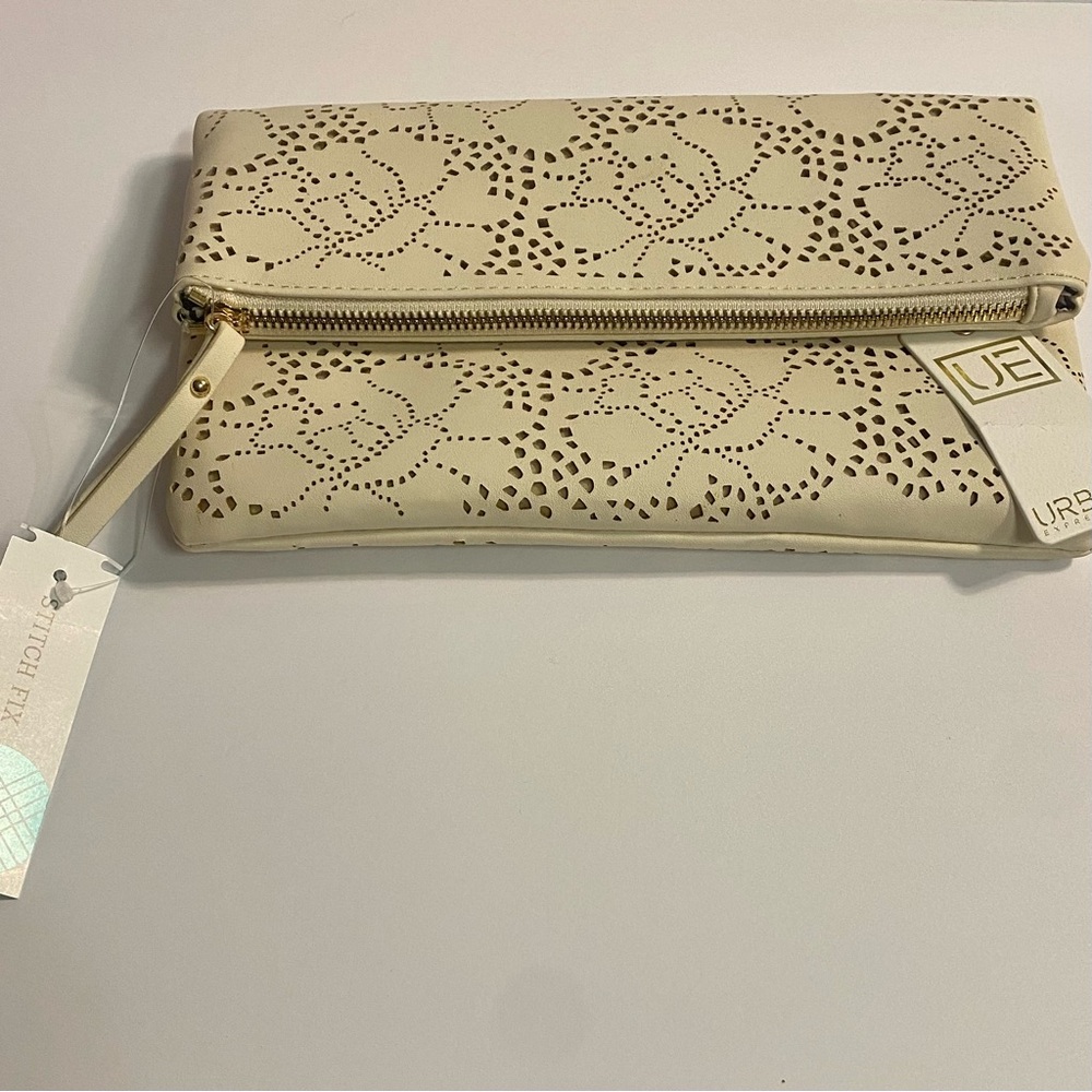 Urban Expressions Beige Cut-Out Wristlet
